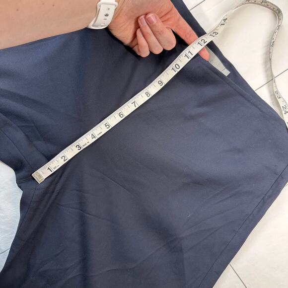 Vince Pants Womens 12 Blue Deconstructed Wide Leg Trouser Side Zip Classic Work - Picture 10 of 13